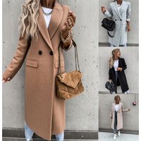 Long Suit Collar Woolen Coat Coat