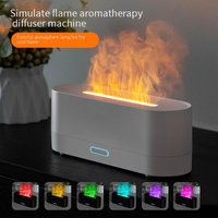 7 LED Flame Aroma Diffuser & Humidifier USB Quiet Operation Auto Shut Off 8H Timer Home Office Spa