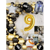 Hot-selling Yoda Aluminum Film Balloon Set, Star Wars-themed Party Decoration, Birthday Decoration For Ages 1 To 9, Halloween And Christmas Gifts
