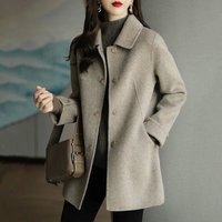 Trendy Petite Wool Blend Coat – Slim Fit Quilted Winter Trench Versatile Styling 
