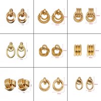 Internet Celebrity Circle Hollow Tube Series Hot-Selling Earrings For Women Same Style As Big Sister