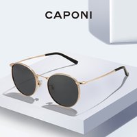 CAPONI Round Sunglasses Polarized Anti UV Ray Muti Colors Trending Branded Shades Female Oculos de sol
