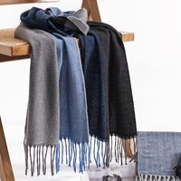 Plaid Color Blocked Men’s Scarf For Winter Fashion Commuting Neck Protection High-end Feeling Warm And Extended Shawl