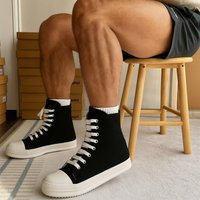 High-Top Canvas Shoes Breathable Men's Women's Couple Shoes Comfortable Casual Footwear Fashionable Board Shoes