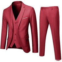 clothing suits business casual formal wear groom wedding dress slim suit three piece suit