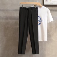 casual pants spring Korean version trendy loose fitting straight leg thick straight leg long pants suit pants