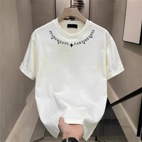 Clothing Summer Cotton T Shirt Short Sleeve Versatile Style Simple American Print Casual High Street Fashion Half Sleeve Heavy Top