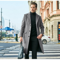British long long sleeve woolen coat autumn winter cloth coat