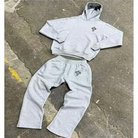 2026 Fashion Tracksuits Men Long Sleeve Hooded Sweatshirts + Elastic Waist Sweatpants Two-Piece Casual Sport Sets