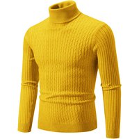 Men's Clothing Wholesale Men's Sweater High Collar Solid Color Twisted Bottoming Shirt Men High End New Men