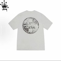 Stussy Round Stamp Printed Cylindrical Short Sleeved T-shirt Made Of Pure Cotton Fabric For Both Men And Women