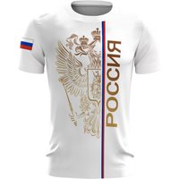 Russia Men's T-Shirts 3d Russian Flag Short Sleeve T-Shirt For Men Oversized Tees Mens Clothing Summer Casual Breath Sportswear