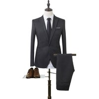 Men's Clothing spring and autumn men's fashion trend business suit dress casual slim suit two piece suit