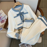 Fashionable Casual Suit Temperament Age reducing Small Dress Wide leg Pants Complete Match