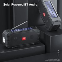 HA01 Belt Outdoor Solar Powered Wireless Speaker Solar Charging Bluetooth Speakers With FM Radio Flashlight TF Card U Disk
