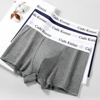 Cotton Underwear Boxer Briefs Breathable Sexy Comfortable Mid Waist Personality U Convex Boxer Briefs 4 Colors