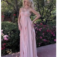 Clothing Halter Neck Chiffon Dress Sexy Chest Wrapped Backless Star Decoration Irregular Ruffle Dress Long Skirt