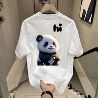 Men's Clothing Summer fashion Printed Cotton Boys' short-sleeved T-shirt summer new round neck T-shirt versatile men's top
