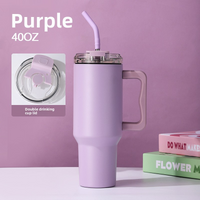 Insulated Tumbler Straw – Large Capacity Car Cup 304 Stainless Steel Inner Leakproof & Sweatproof Keeps Drinks Cold Hot 6+ Hours