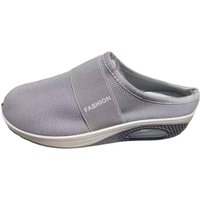 Fashion Summer Heel Less Slip on Slippers Loafers Large Platform Shoes Air Cushioned Half Trawl Shoes
