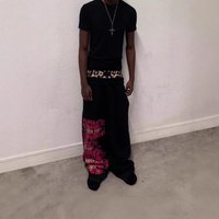 Clothing Street Fashion Letter Printing Double Waist Sweatpants Design Hip Hop Loose Trousers