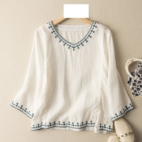 Clothing Artsy Retro Thin Design Loose T shirt