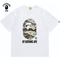 A BATHING APE BAPE-B-grid Camouflage Ape Head Double-sided Printed Pure Cotton Short Sleeved Shirt