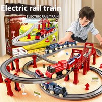 Electric train, small with track, boy’s high-speed train model simulation, puzzle, birthday gift, children’s toys