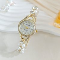 Live Pearl Inlaid Diamond Light Luxury Fashion Bracelet Quartz Women’s Watch