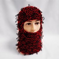 Funny knitted face mask balaclava hat autumn winter warm woolen hat headgear all match pullover hat
