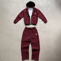 Y2K Casual Wide Leg Pants Suit Hooded Sweatshirt Sweatpants Two Piece Set Trendy Embroidered Loose Fit Spring Autumn