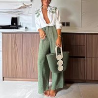 Printed Long Sleeved Shirt And Trousers Suit INS Casual Loose