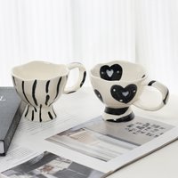 Retro Handheld Mug, Irregular and Irregular Shaped Water Cup, Unique Design, Creative Ceramic Water Cup, Couple Coffee Cup