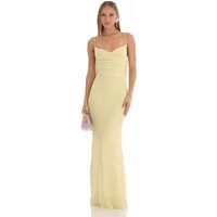 Women's Clothing Color Sexy Backless Lace Pleated Long Temperament Slim Suspender Dress Female