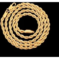 925 Silver Noble 45 60cm 18K 4mm Rope Chain Necklace Man Fashion Wedding Charm Gift Jewelry 18 24Inch