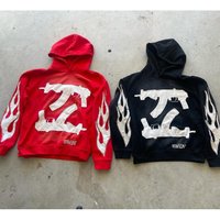 Men's Clothing Pistol Patch Embroidered Sweatshirt Loose Casual Pullover Street Gothic Style Sweatshirt