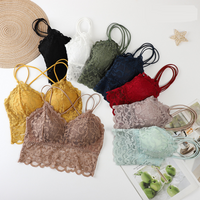 Summer lace fairy beautiful back wrapped chest underwear sexy suspenders tube top sports vest bra underwear female