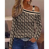slim fit water ripple diagonal shoulder top
