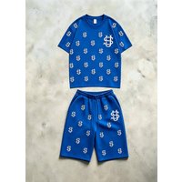 Lilys Design Summer Casual Suit Set 3D Floral Print Short Sleeve Shirt & Wide Leg Pants Loose Fitting Street Style Micro Elastic Viscose