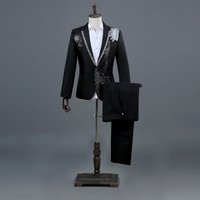CT Photo Studio Portrait White Colorful Diamonds Host Formal Wear Singer Performance Suit Style