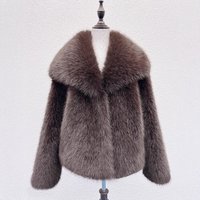 Luxury Faux Fox Fur Coat – Oversized Lapel Plush & Warm Winter Coat 