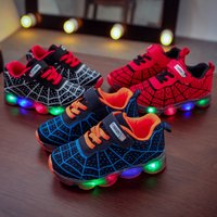 Spring And Autumn Children’s Shoes Children’s Light Shoes Running Shoes For Boys And Girls Baby Flashing Single Shoes Led Light Sneakers Net Surface