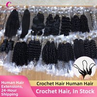 Burmese Curly Crochet Human Hair Extensions