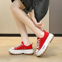 classic canvas shoes women's spring and summer tide new all match board shoes thick bottom increased students Korean version popular