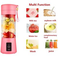 Portable Mini Fruit Juicer Cup USB Rechargeable Mixer 6 Blades Juicer Vegetable Juicer Blender Milkshake 1800mAh Manual Juicers