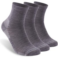 ZEALWOOD 3 Pairs Lifestyle Series Merino Wool Running Socks Men Women Crew Anti-blister Cushion Athletic Sock