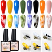 Arte Clavo Blossom Gel Nail Art Transparent Blossom Nail Polish Blooming Smook Effect Flower Gel Polish Soak off Nail Glue Gel