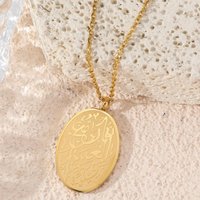Arabic Calligraphy Muslim Pendant Necklace Jewelry Stainless Steel Nameplate Best Ramadan Gift