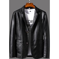 Korean Style Trendy Slim Handsome Suit Leather Jacket Flight Suit Spring Autumn Motorcycle Leather Jacket Clothing