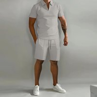 Clothing Suit Summer Polo Casual Loose Short Sleeved Shorts Sports Suit